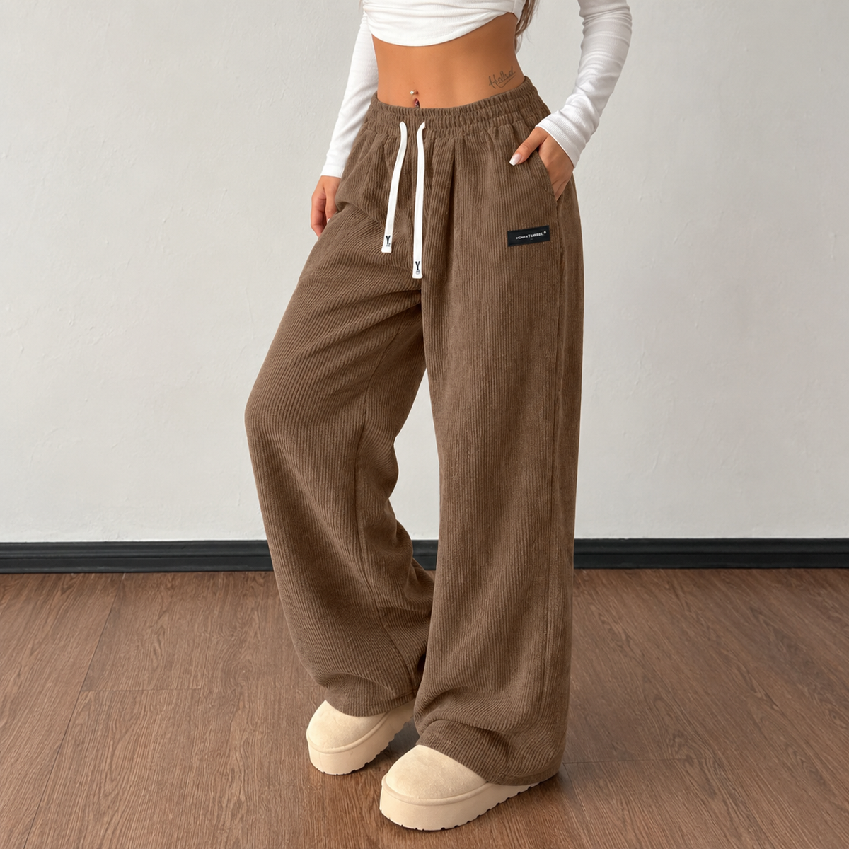 Livia Pantalon Large Confortable