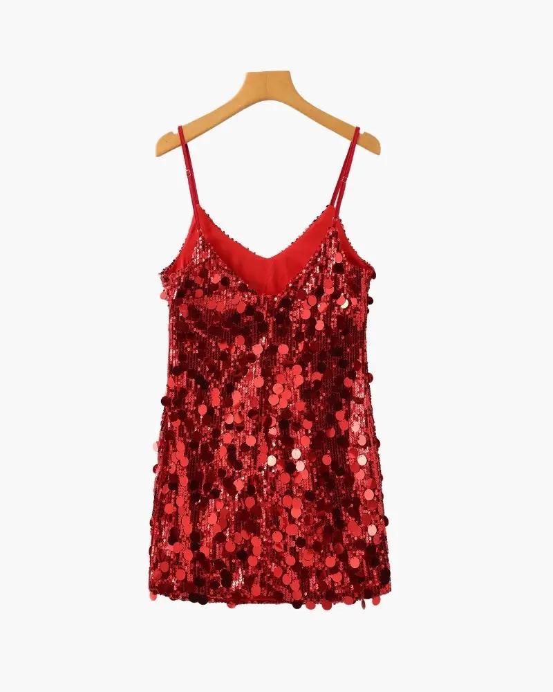 Sequin Party Mini Dress Old Money Women