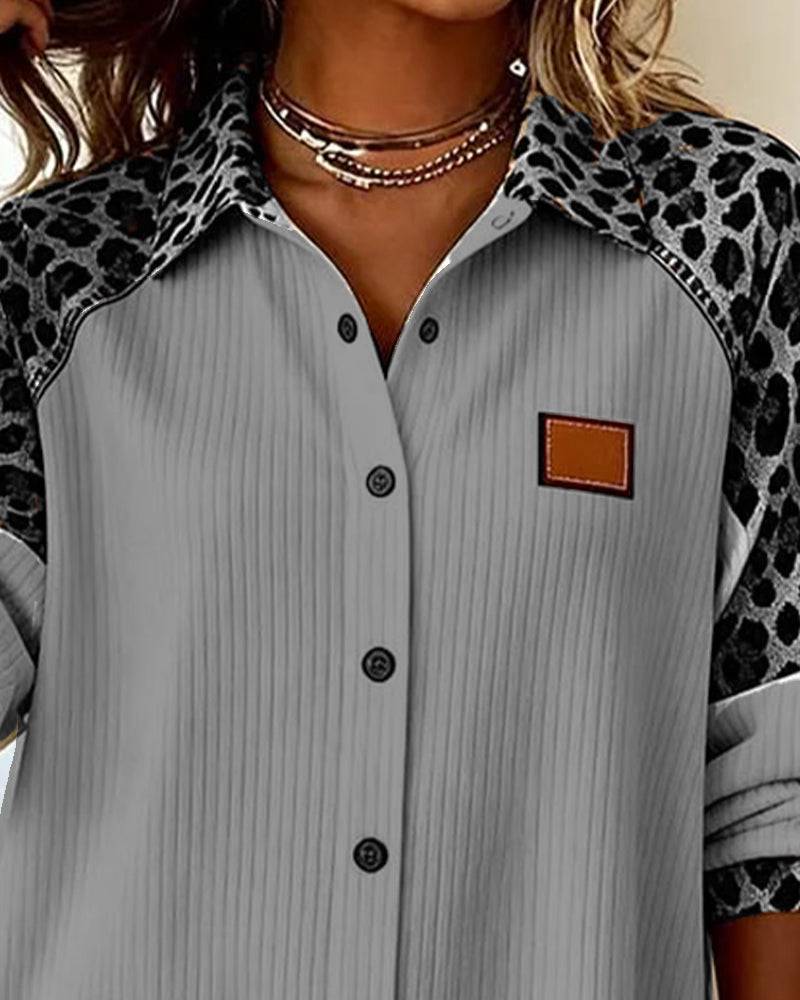 Chemise léopard élégante Danoir Paris Aria FR1516 avec motif animalier, tissu fluide et style sophistiqué.