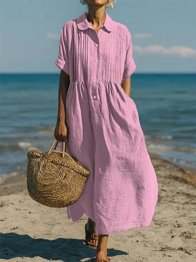 ROBE ÉLÉGANTE EN LIN POUR FEMMES