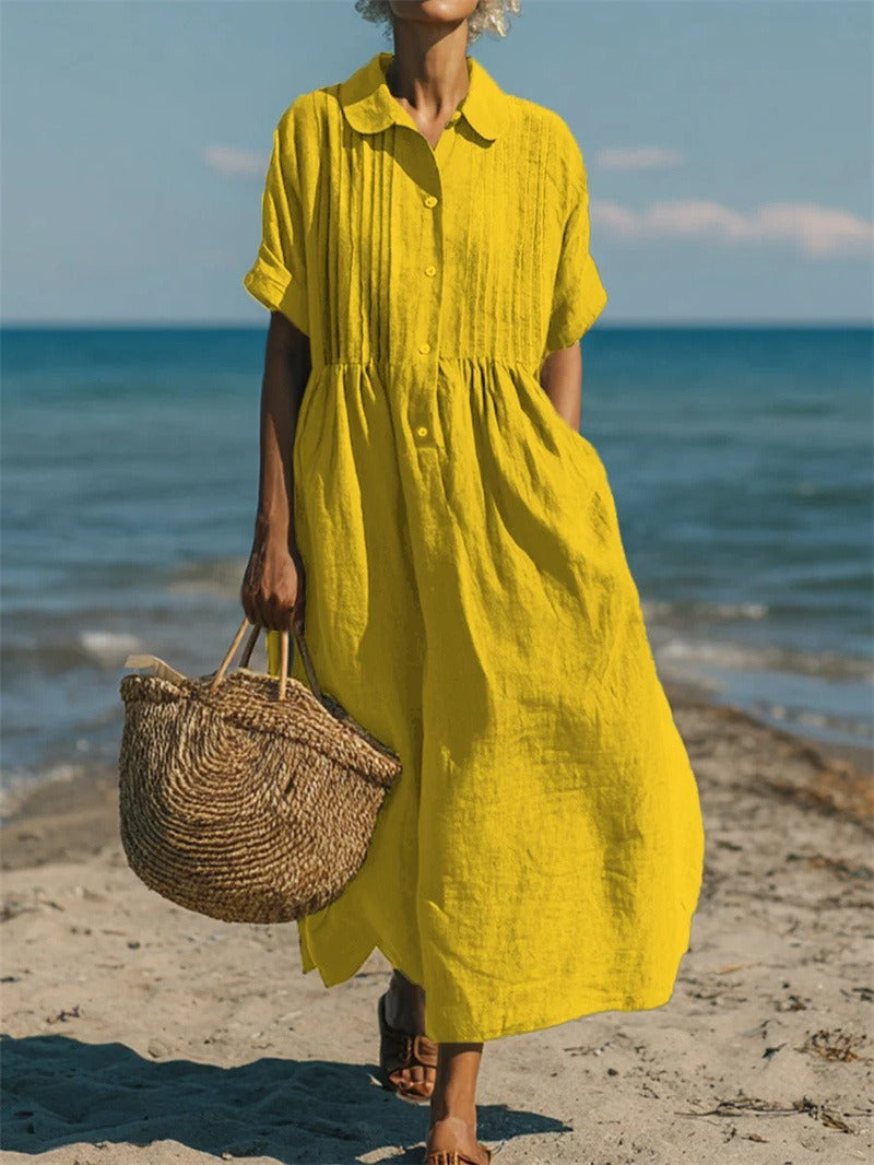 ROBE ÉLÉGANTE EN LIN POUR FEMMES