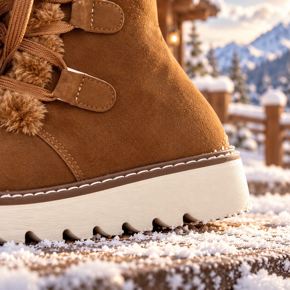 Bottes d'hiver imperméables et antidérapantes Maiken™ de Danoir Paris avec doublure douce, chaussure pour temps froid.