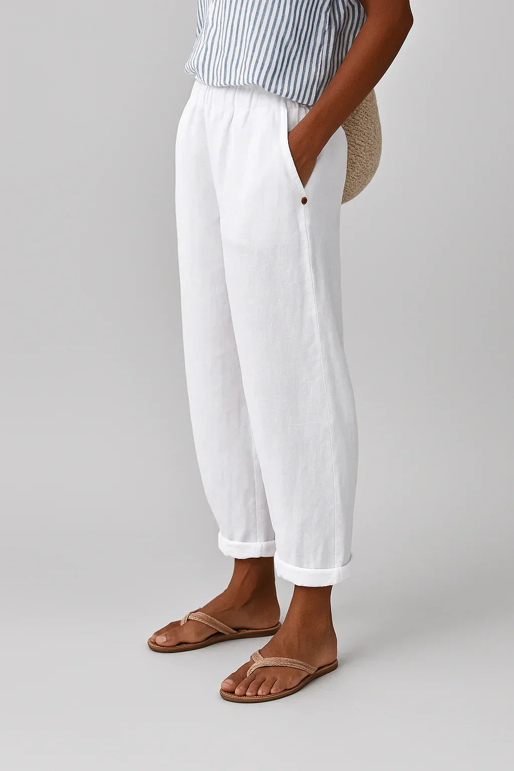 Édith - Pantalon léger élégant en lin et coton