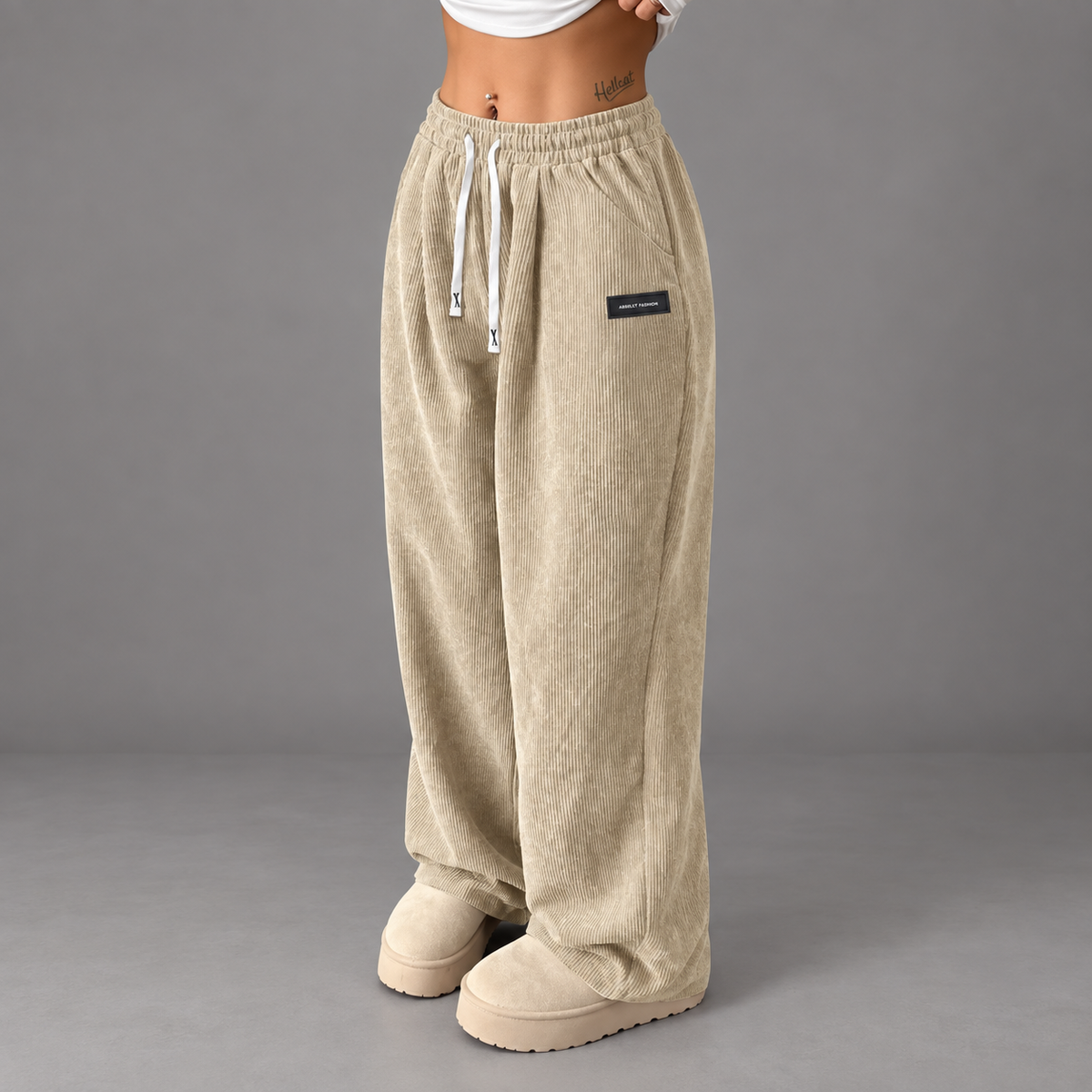 Livia Pantalon Large Confortable
