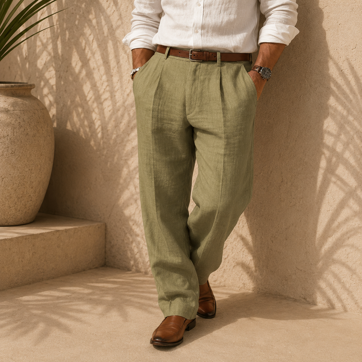 Corsaro - Pantalon de tailleur en lin