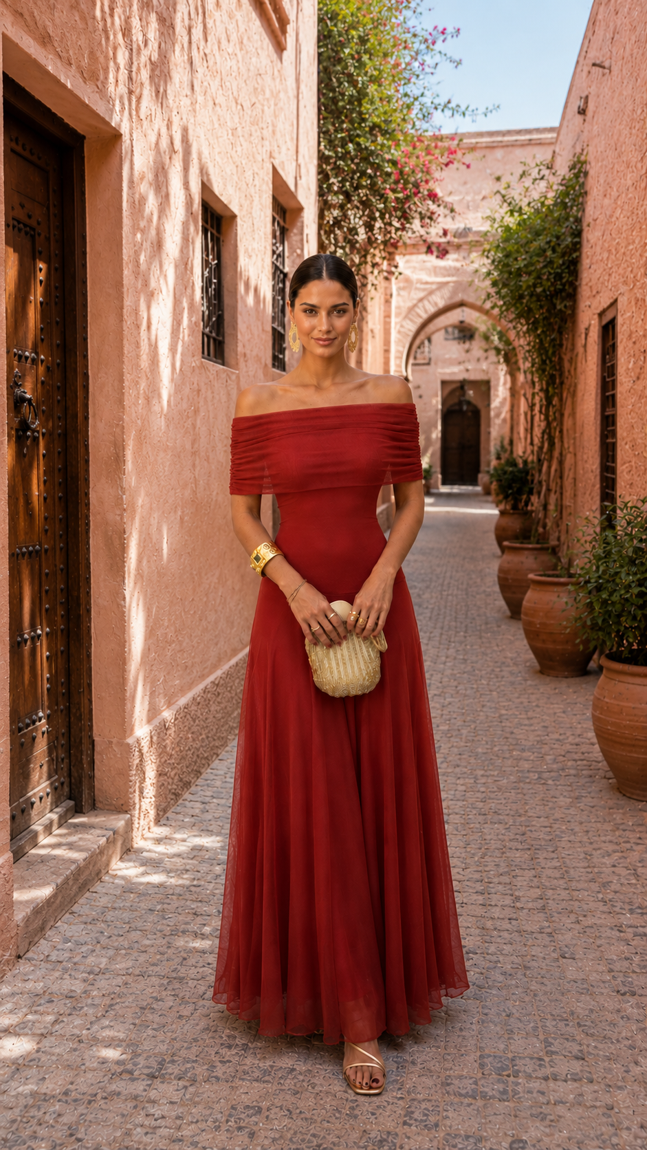 Robe de Toledo en terracotta
