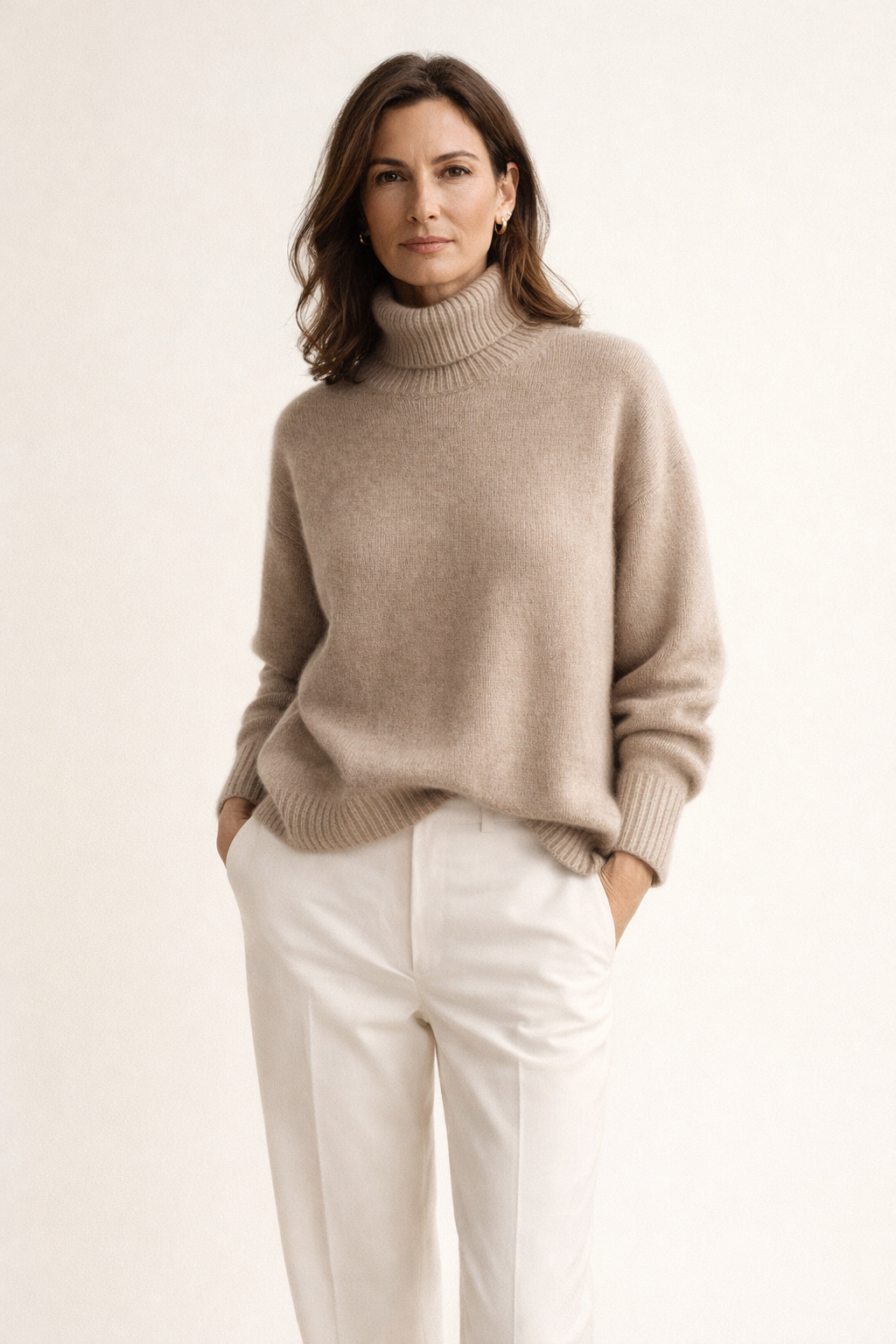 Pull Doux à Col Roulé