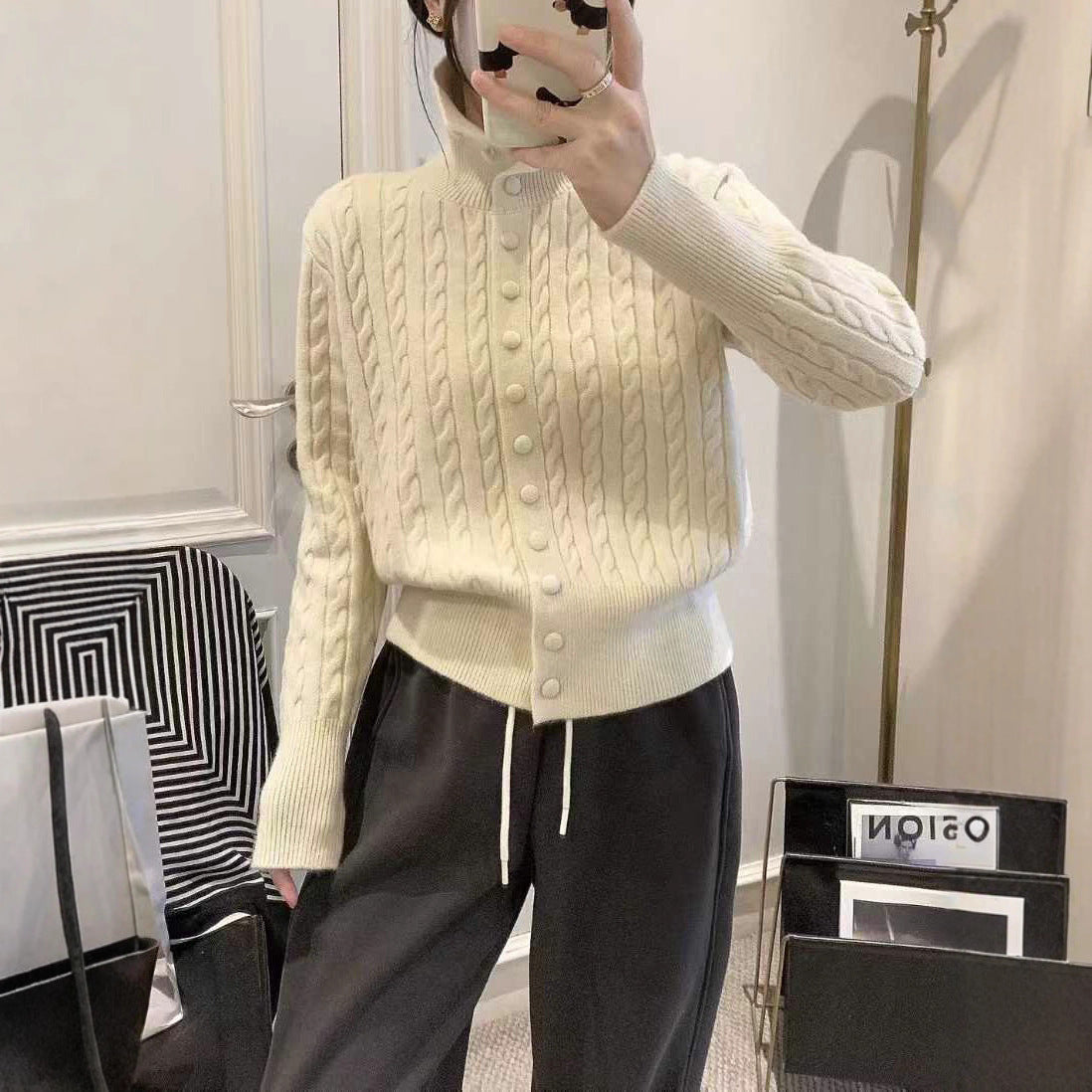 Lina - Cardigan Tressé Chic