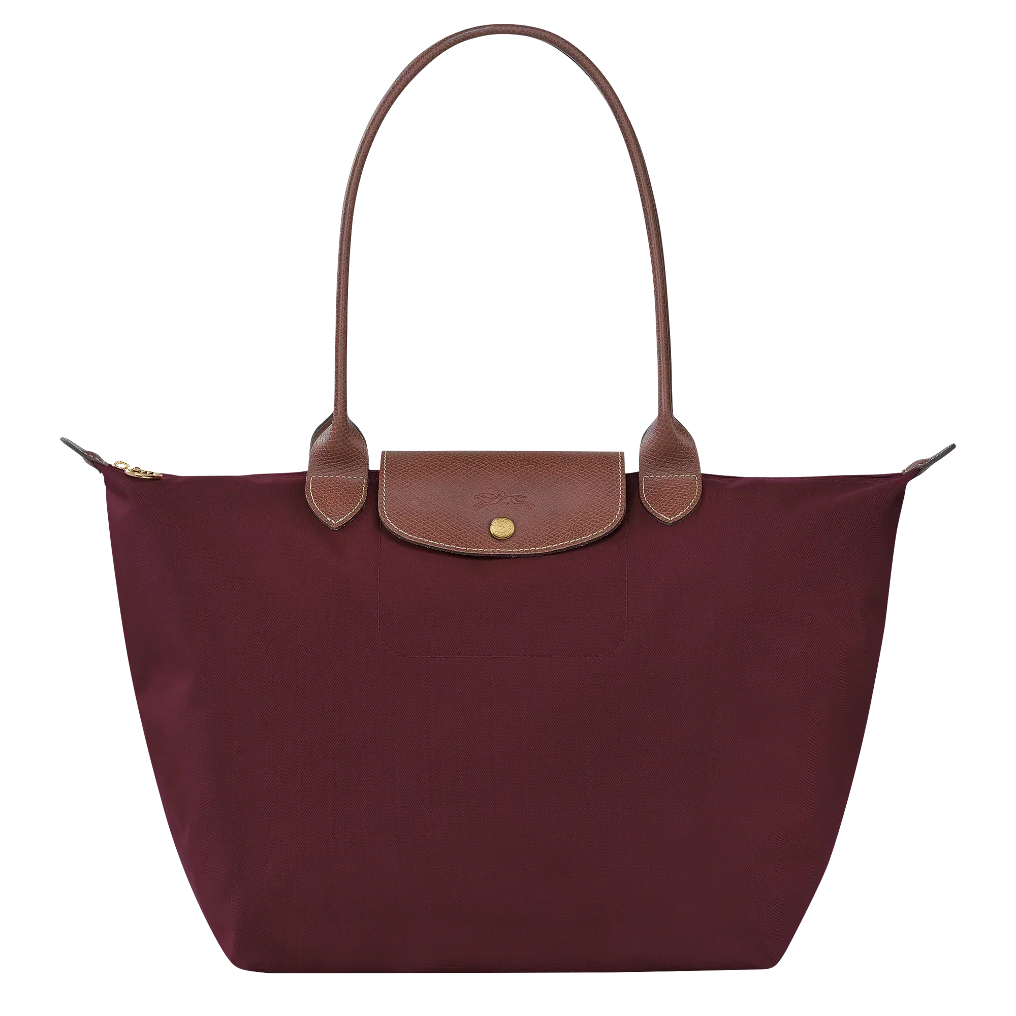Longchamp - Grand sac cabas Le Pliage, bordeaux
