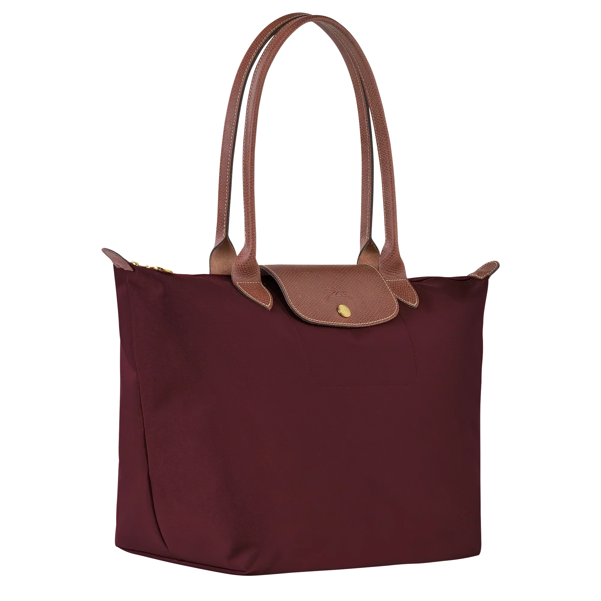 Longchamp - Grand sac cabas Le Pliage, bordeaux