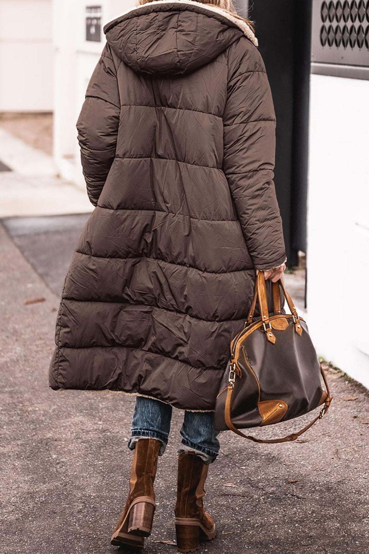 Layla - Élégant Manteau Long Réversible