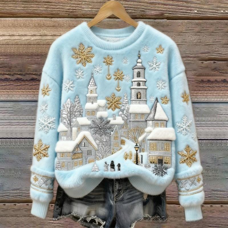 Talbot - Pull Fluffy Village d'Hiver