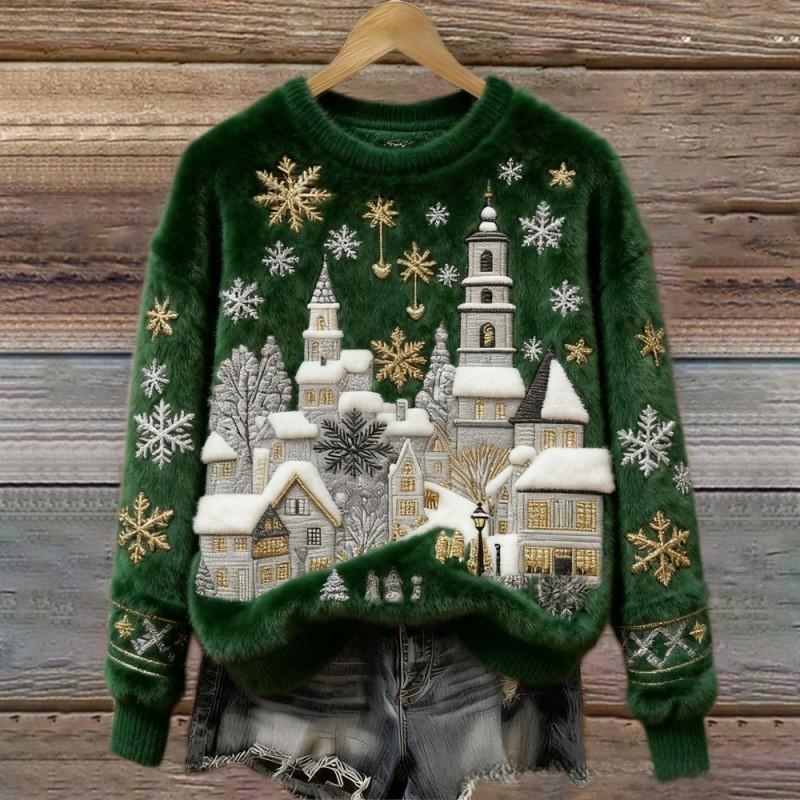 Talbot - Pull Fluffy Village d'Hiver