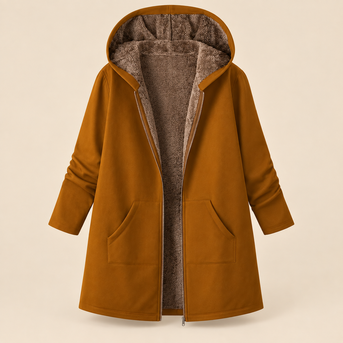 Evelyn™ | Manteau à capuche douillet en sherpa