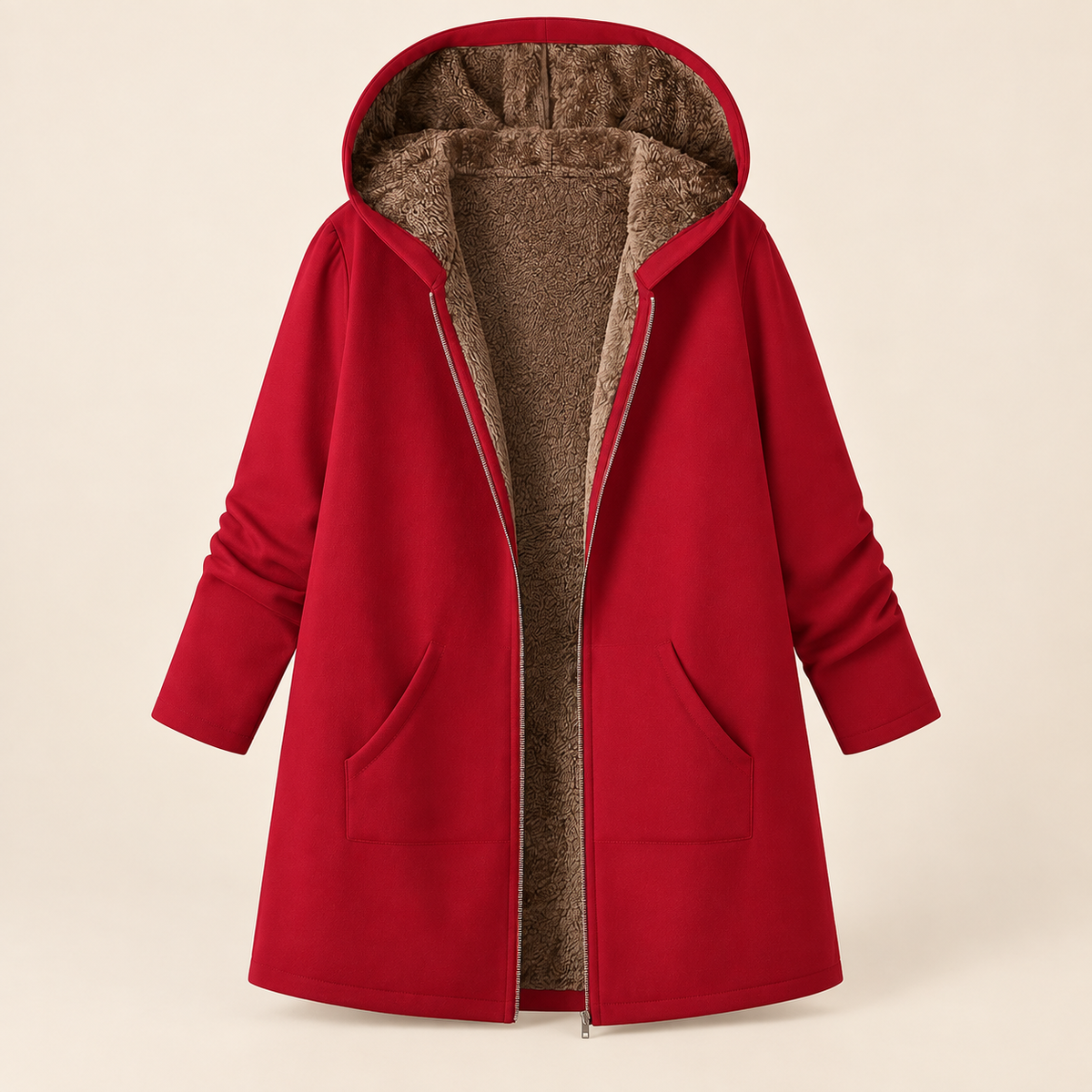 Evelyn™ | Manteau à capuche douillet en sherpa