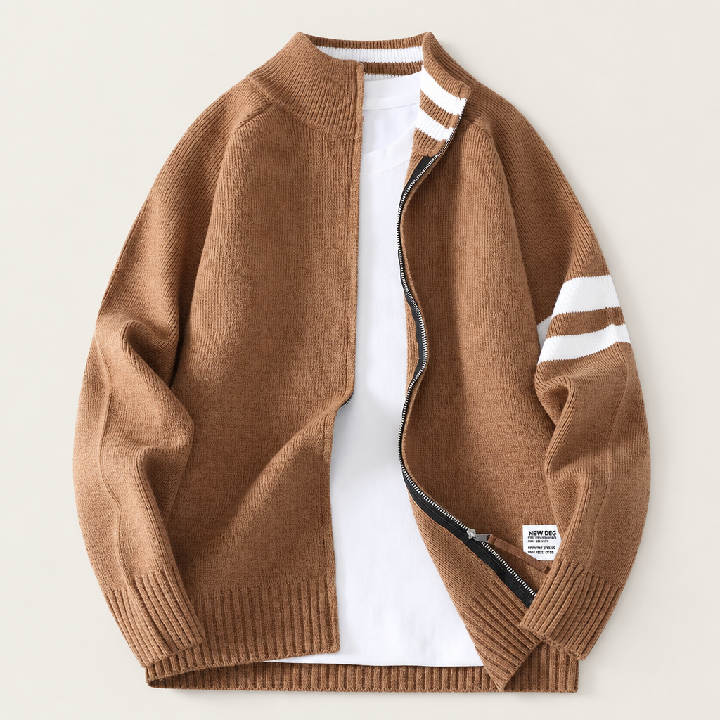 Cardigan Tricot Rayé Arlo