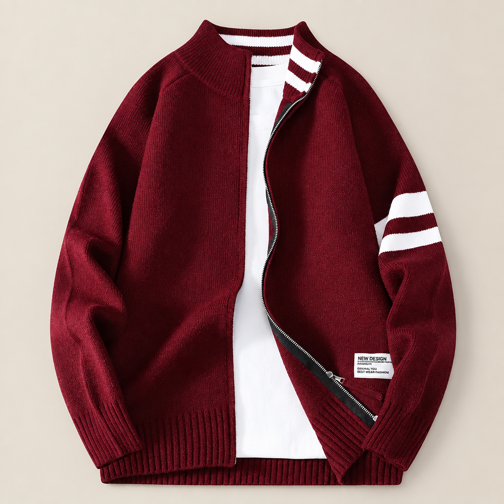 Cardigan Tricot Rayé Arlo