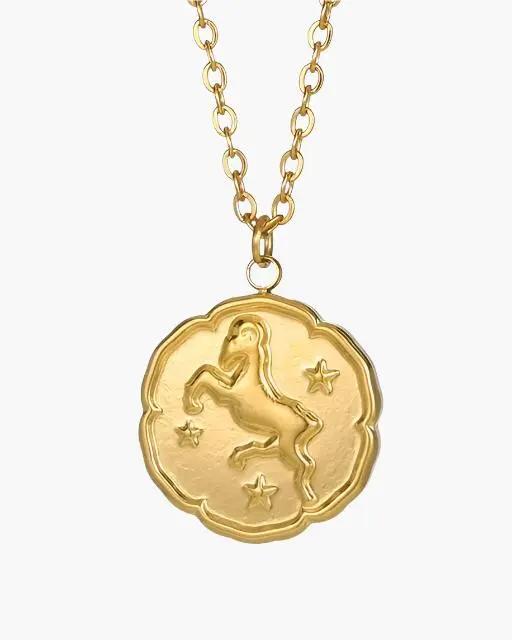 Zodiac Sign Necklace - Gold Old Money