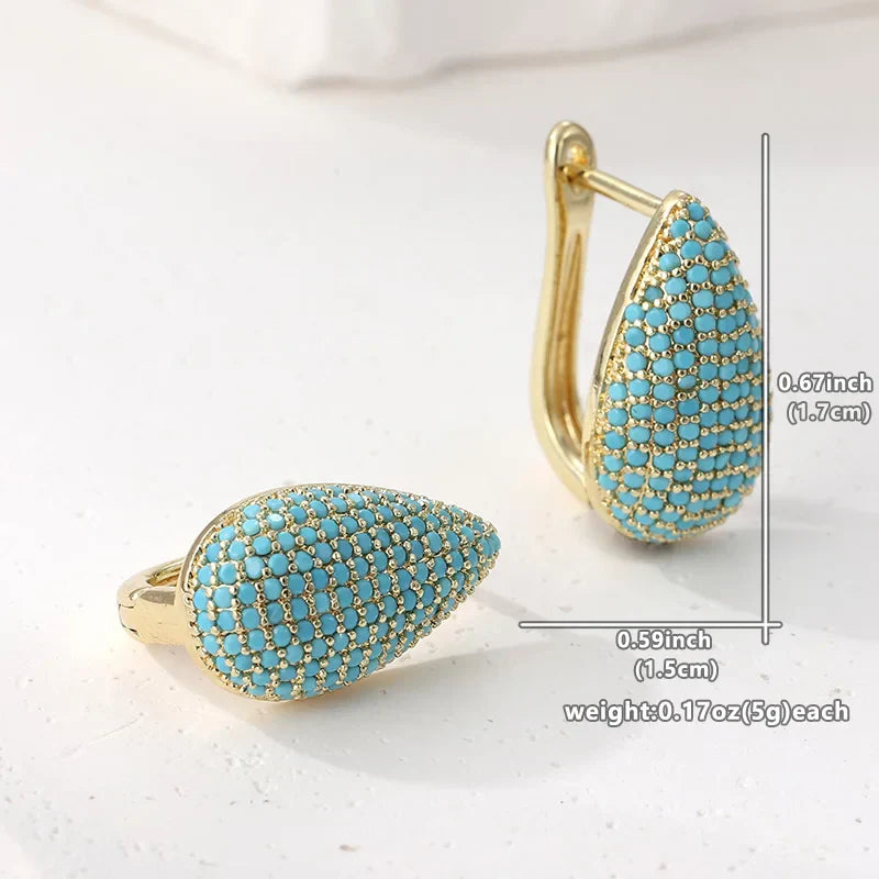 Boucles d'oreilles larmes turquoise