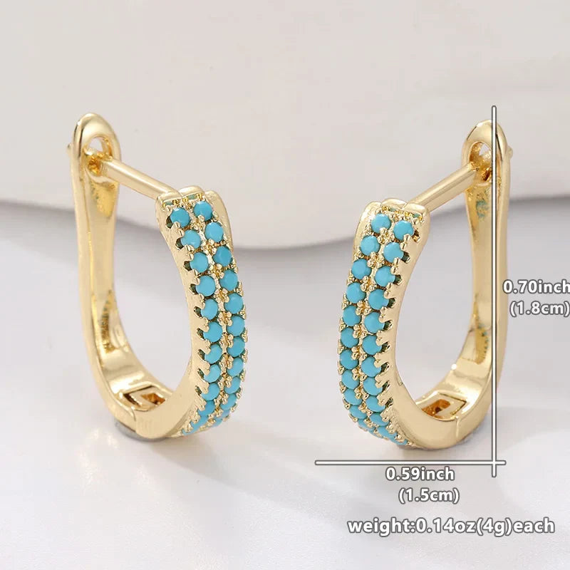 Créoles classiques turquoise
