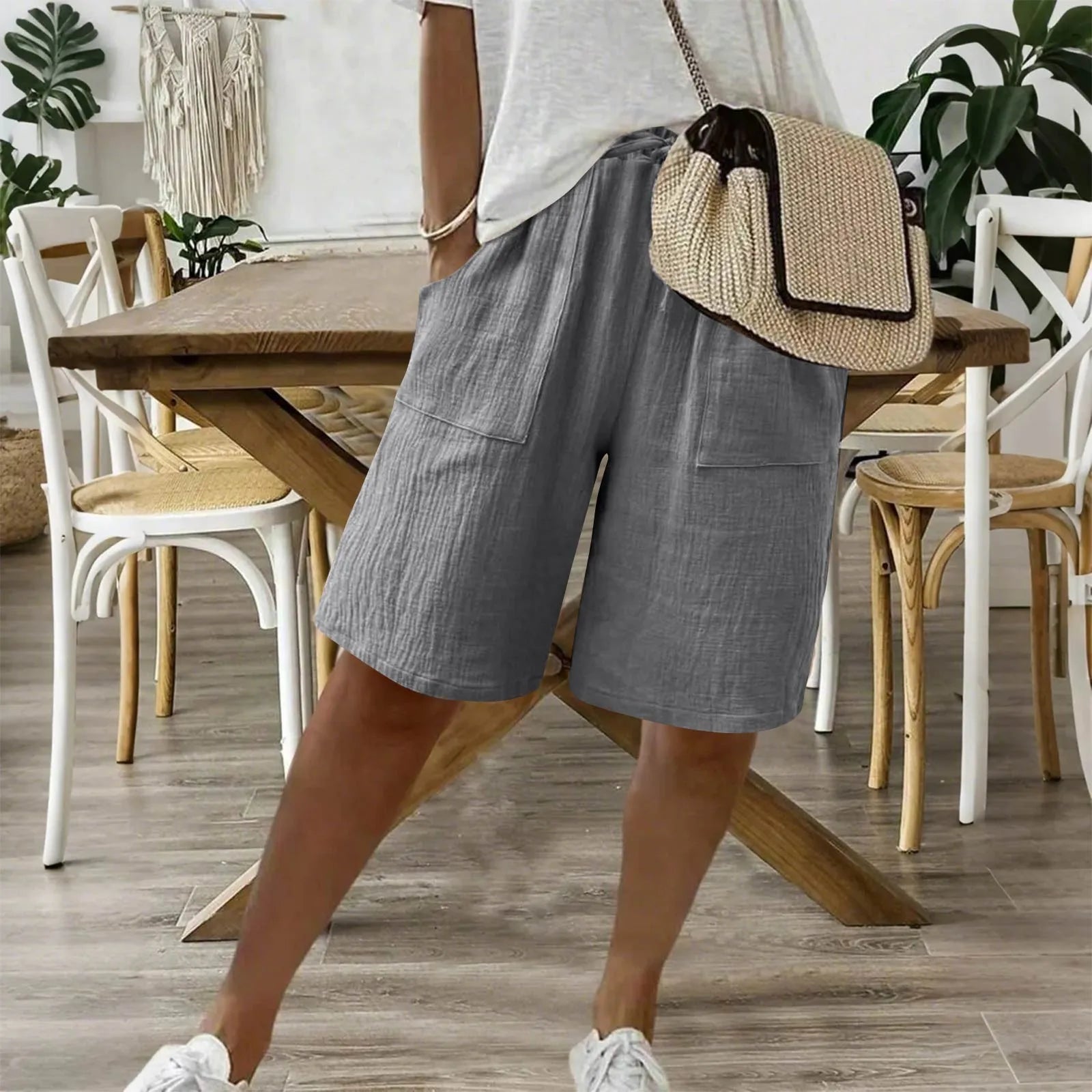 Sienna - Short en coton et lin