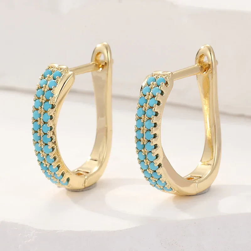 Créoles classiques turquoise