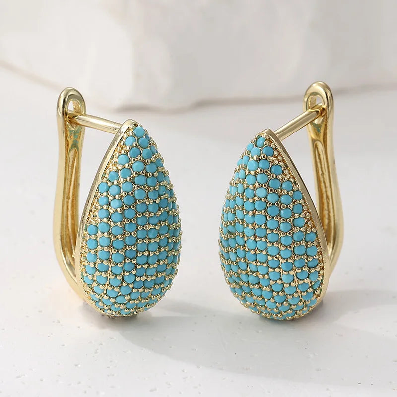 Boucles d'oreilles larmes turquoise