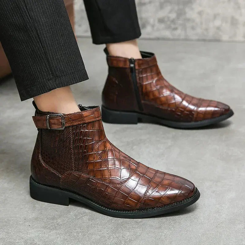 Dylan | Bottines en Cuir Synthétique avec Boucle Danoir Paris