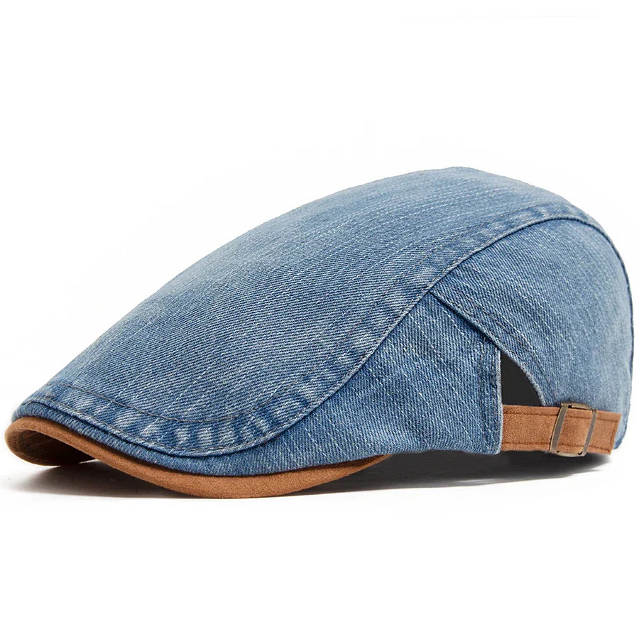 Bloom™ | Casquette Plate en Jean Premium – Style Intemporel & Confort au Quotidien