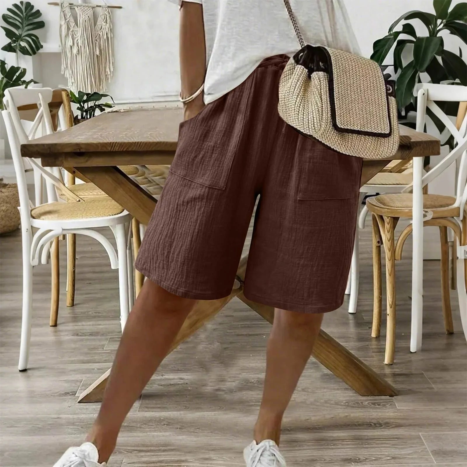Sienna - Short en coton et lin