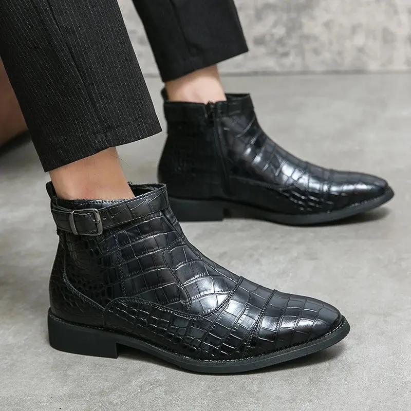 Dylan | Bottines en Cuir Synthétique avec Boucle Danoir Paris