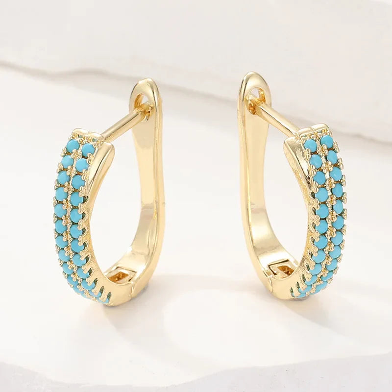 Créoles classiques turquoise