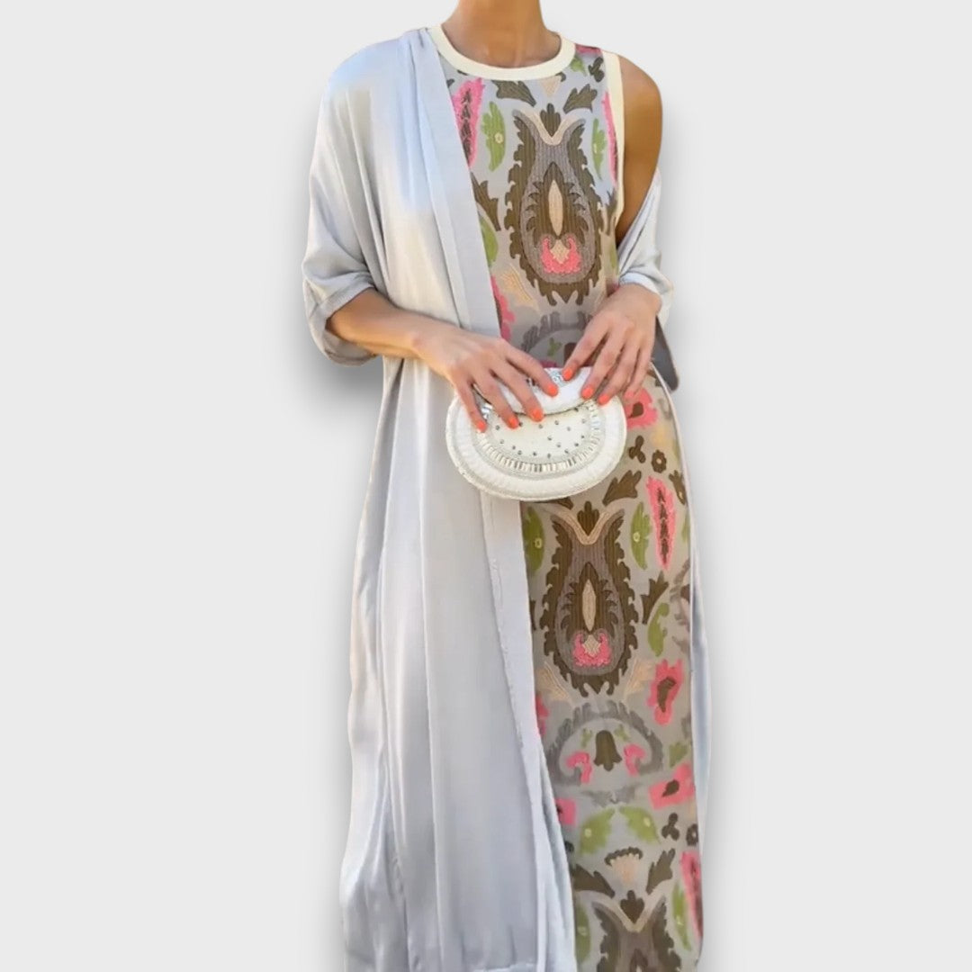 Selviane - Robe longue avec cardigan