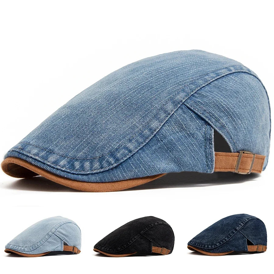 Bloom™ | Casquette Plate en Jean Premium – Style Intemporel & Confort au Quotidien
