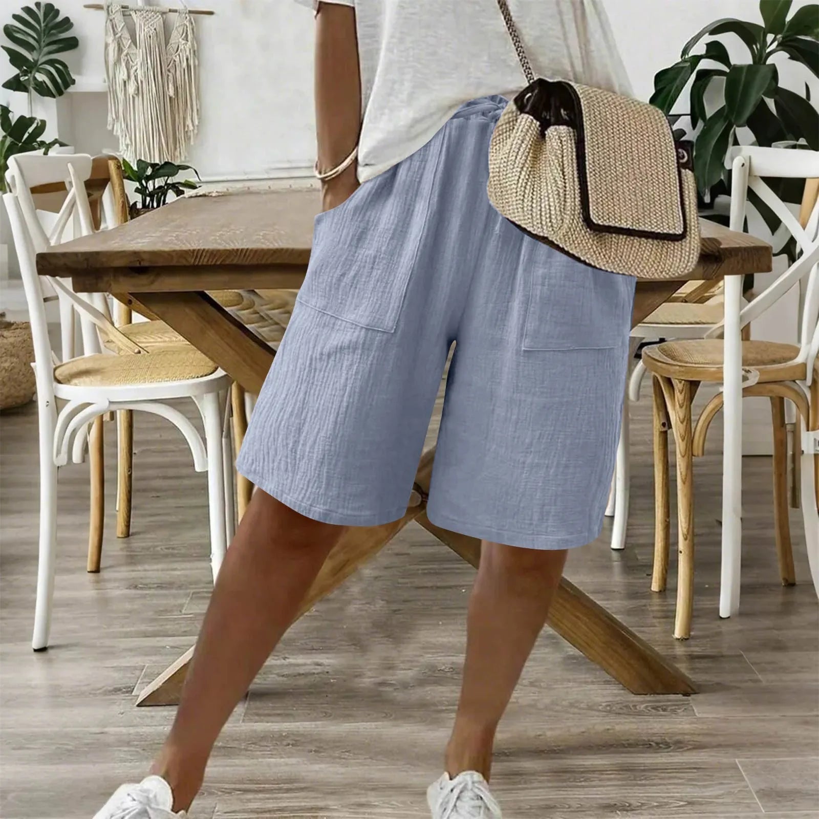 Sienna - Short en coton et lin