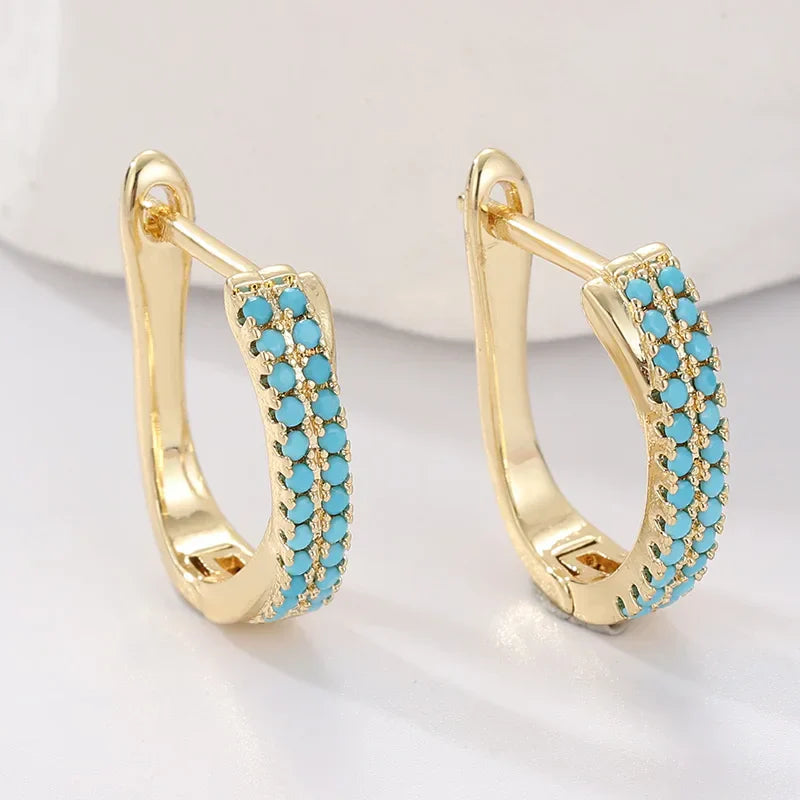 Créoles classiques turquoise