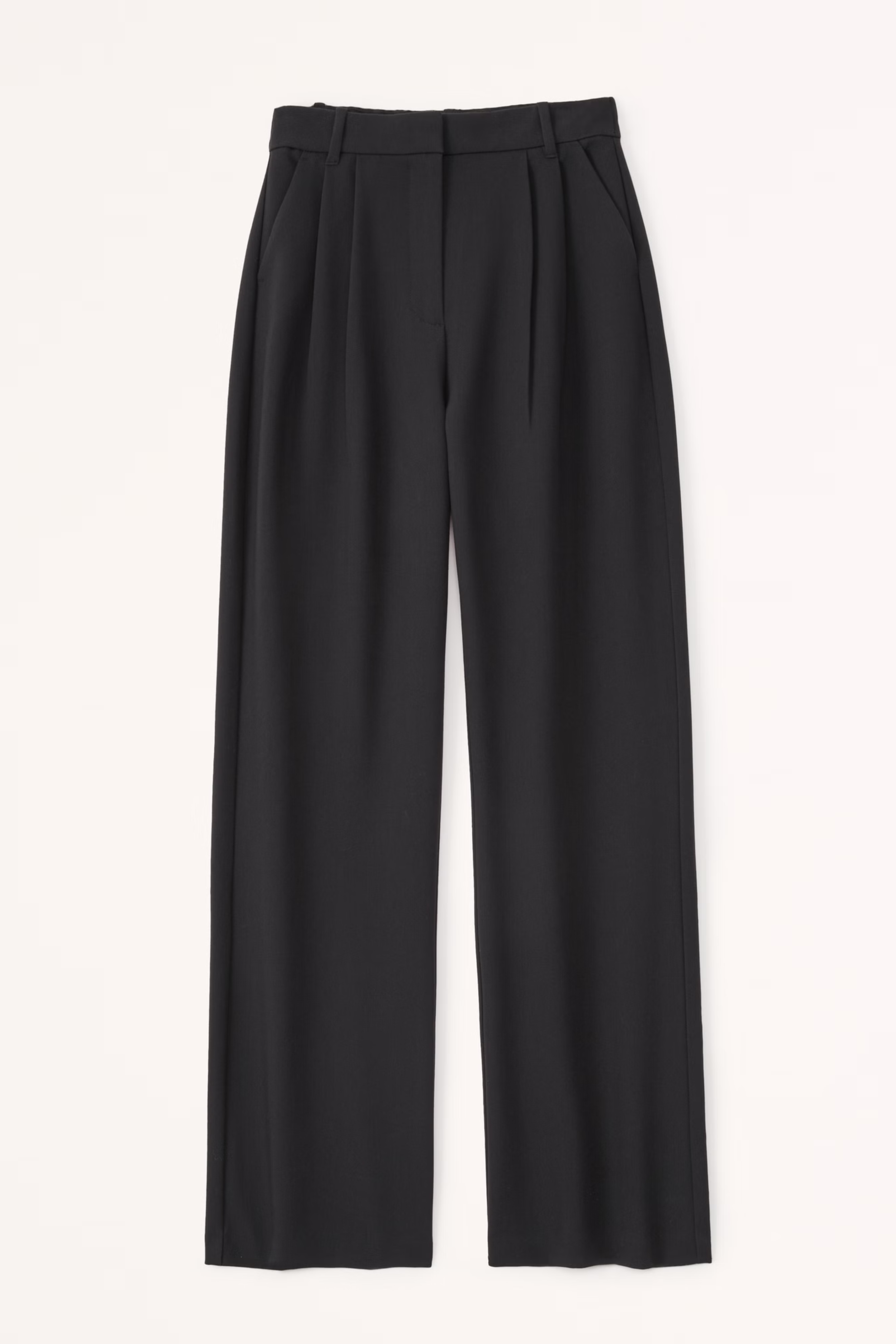 Pantalon large Danoir Paris en tissu noir, style pantalon large, vue de face sur un fond neutre