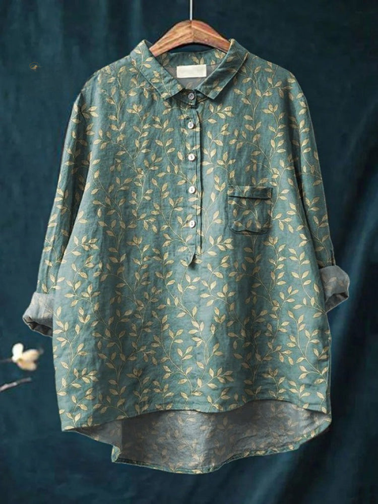 Lina | Chemise brodée de fleurs éclatantes