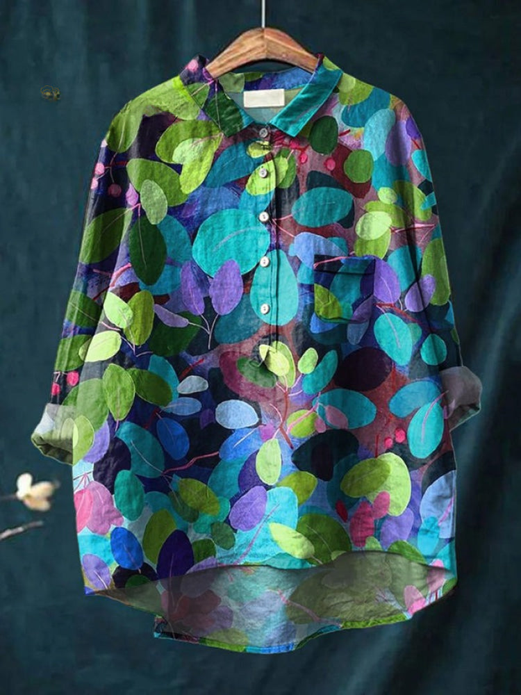 Lina | Chemise brodée de fleurs éclatantes