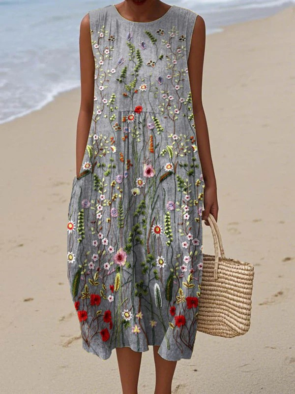 Cara | Robe mi-longue Wildflower