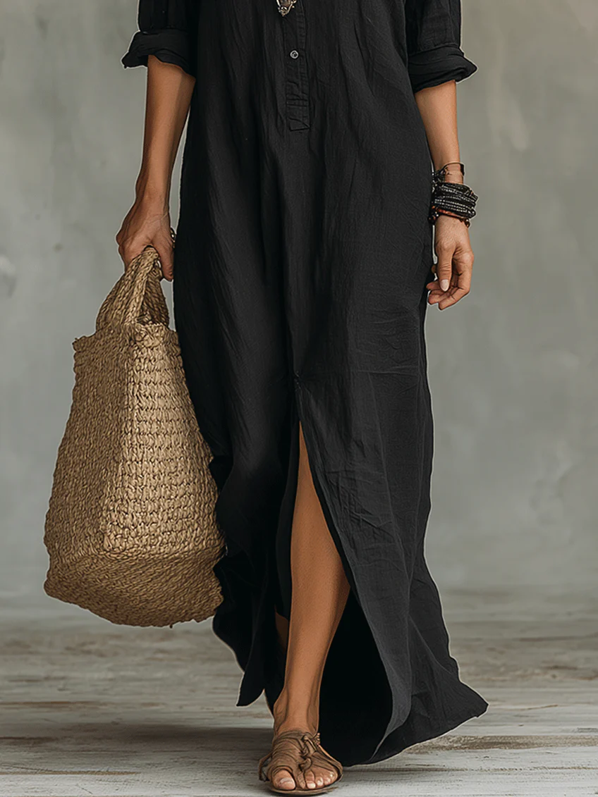 Soline | Robe longue boutonnée