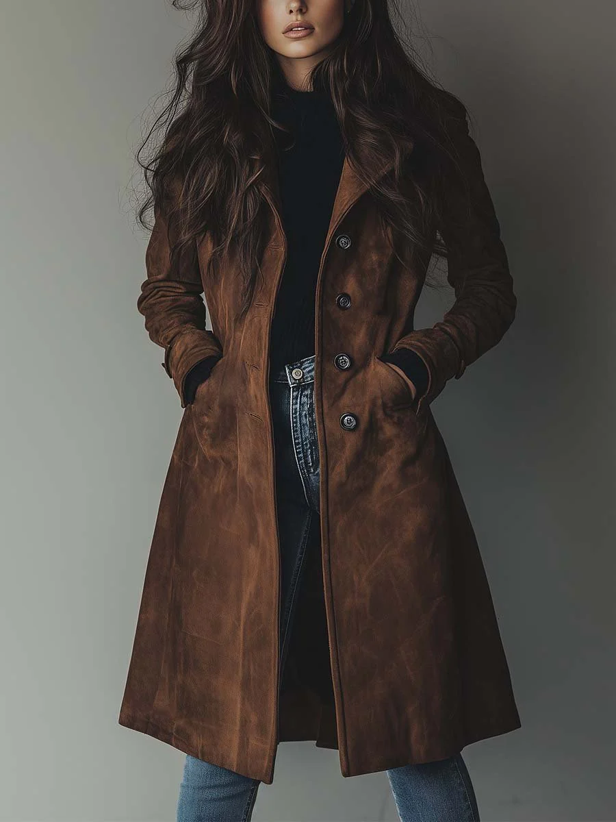 Sienna - Trench élégant en suède