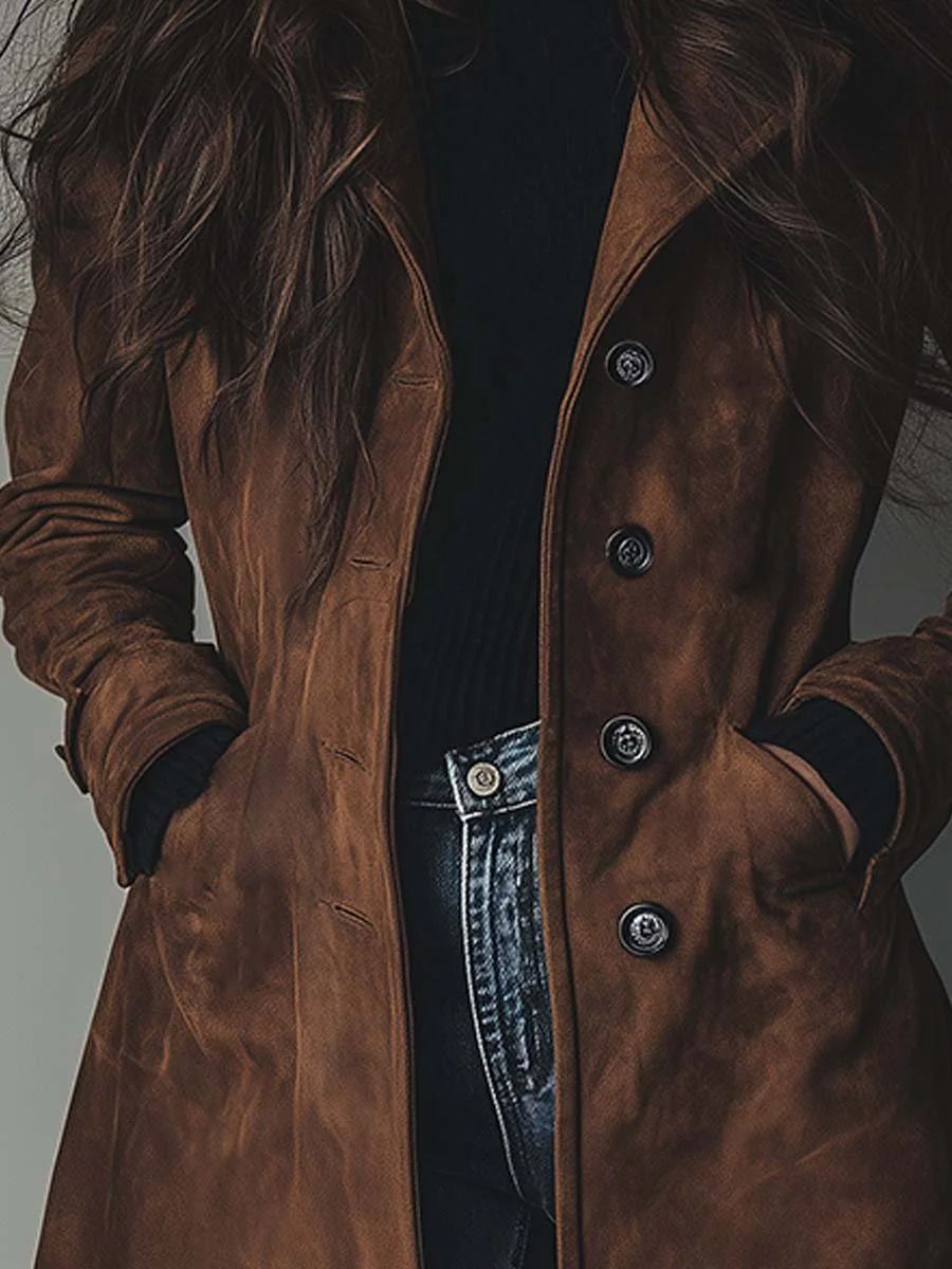 Sienna - Trench élégant en suède