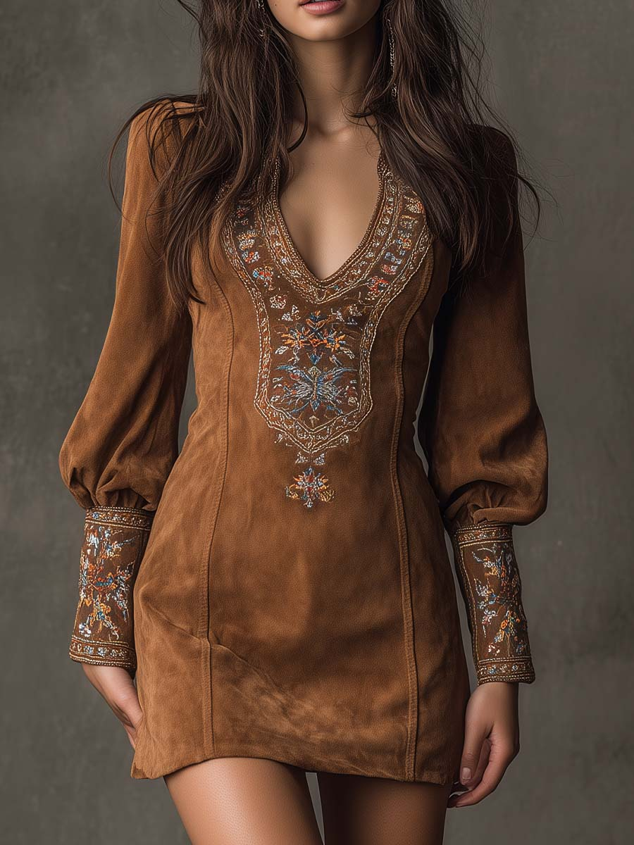 Lunori - Élégante Robe Mini Vintage