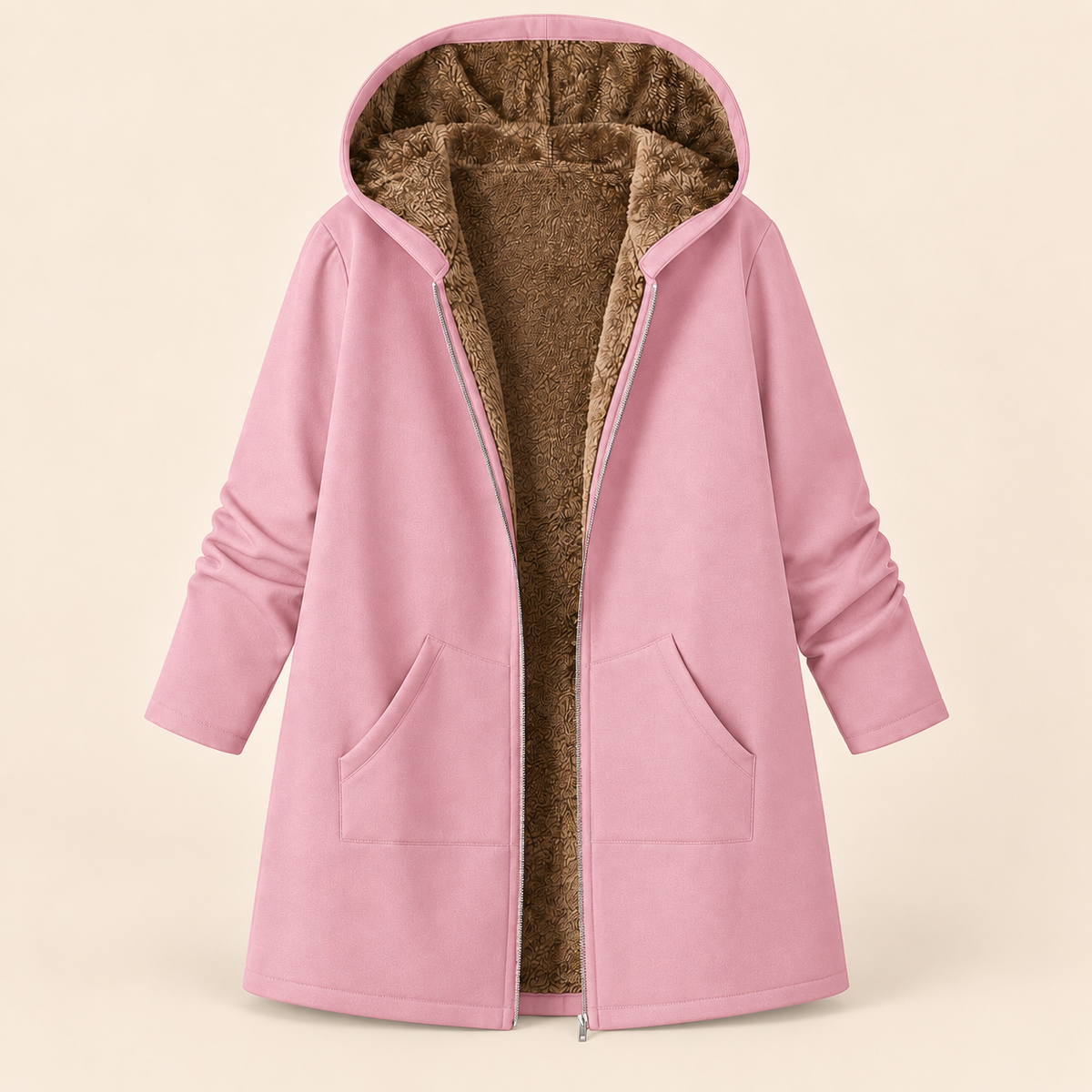 Evelyn™ | Manteau à capuche douillet en sherpa