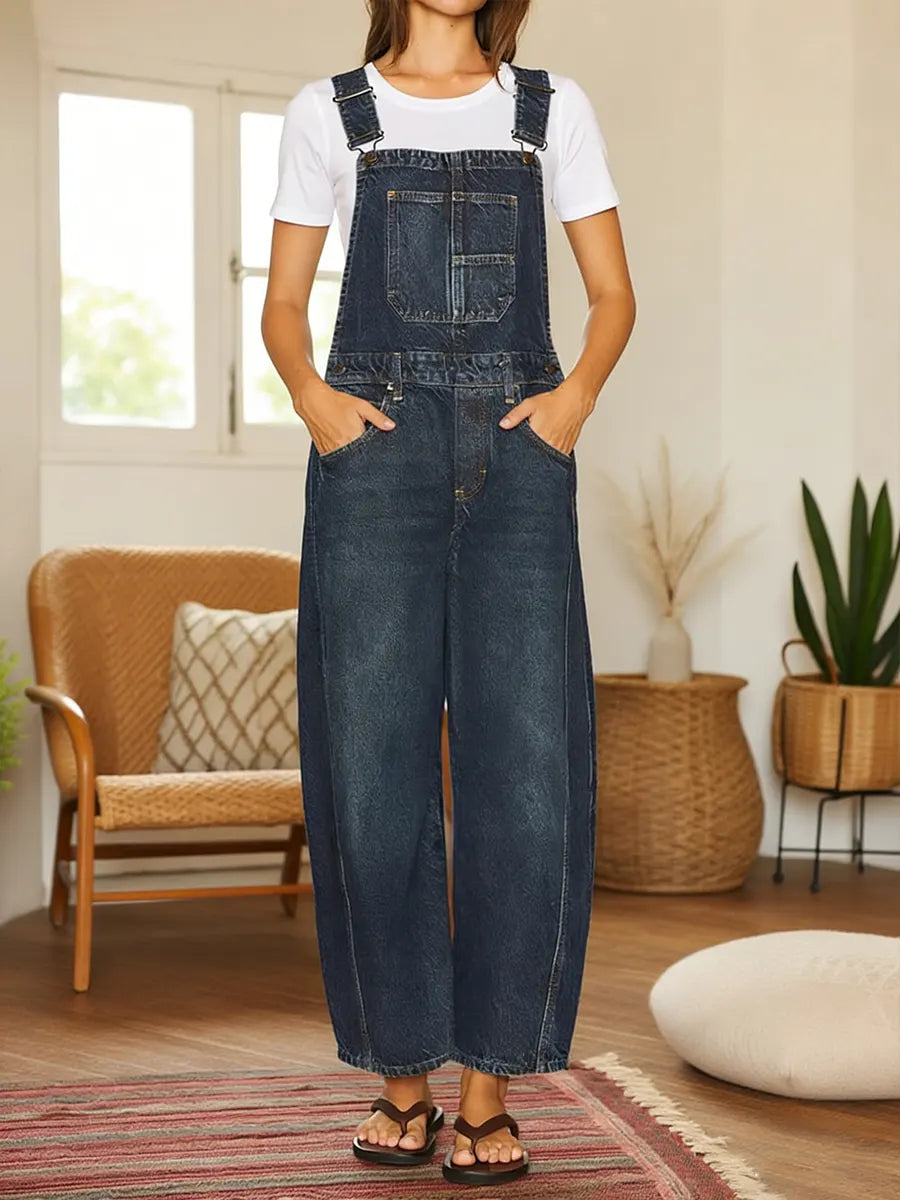 Nora | Salopette en jean avec poches