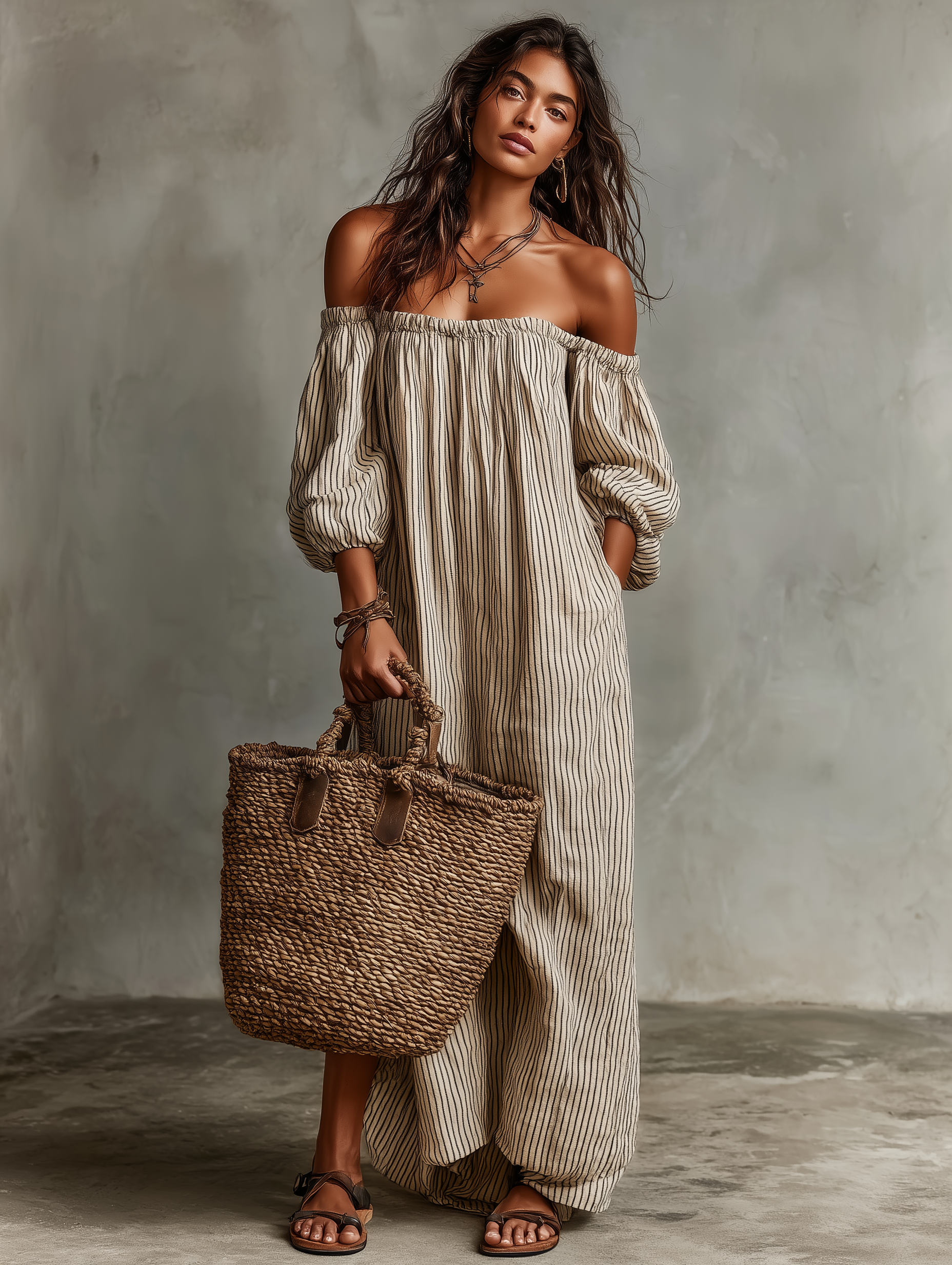 Carmen | Robe longue épaules dénudées