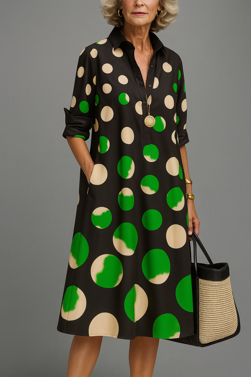 Naire | Robe midi soignée et élégante