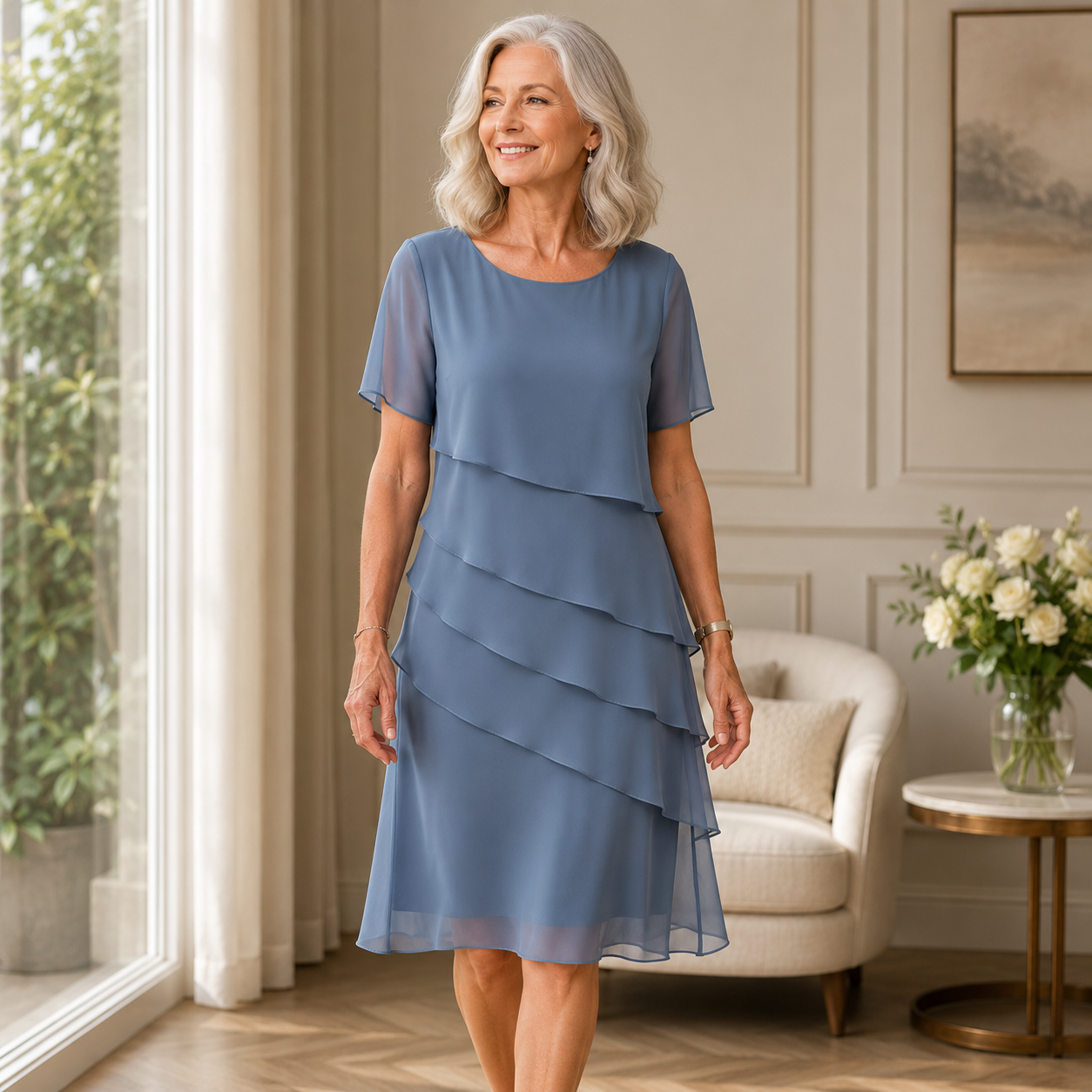 Linda | Robe Élegante à Volants