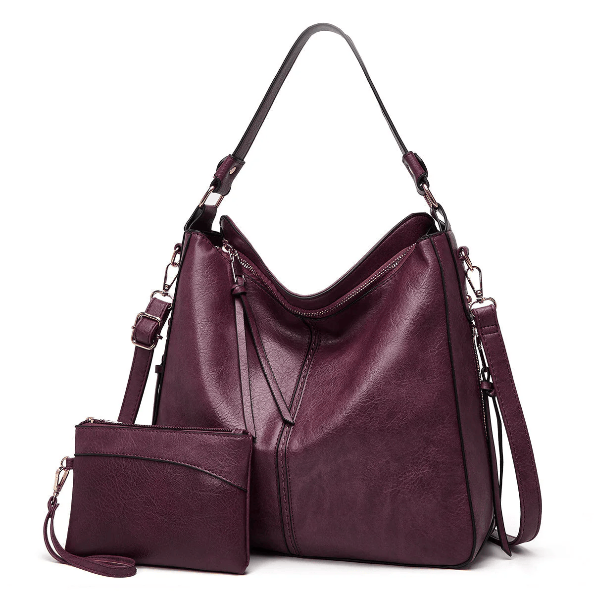 Sac à main en cuir vintage Danoir Paris, Étoile de Ville, avec détails classiques et finition élégante, vue de face.